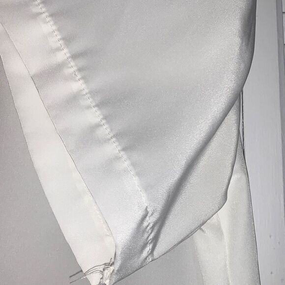 Vintage White Sheer Short Sleeve Blouse USA Size 10 - Picture 8 of 13